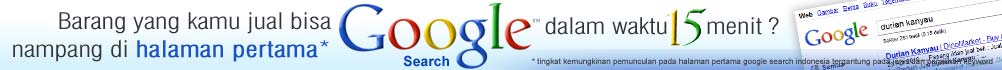 Barang yang kamu jual bisa nampang di halaman pertama Google dalam waktu 15 menit ?